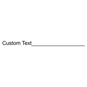 1 Line Form Custom Rubber Stamp Imprint