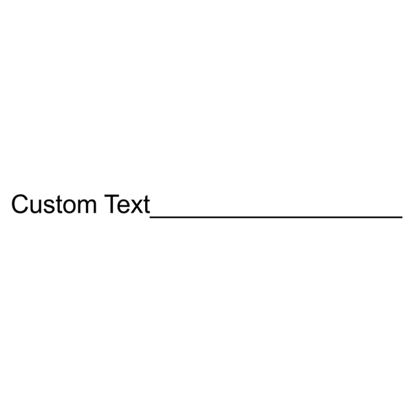 1 Line Form Custom Rubber Stamp Imprint