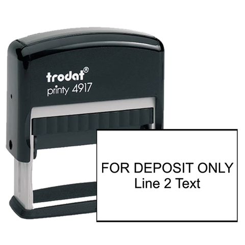 2 Line For Deposit Only Stamp