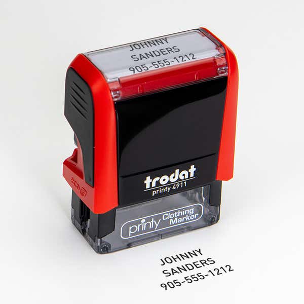 3 line Self-Inking Clothing Marker Stamp