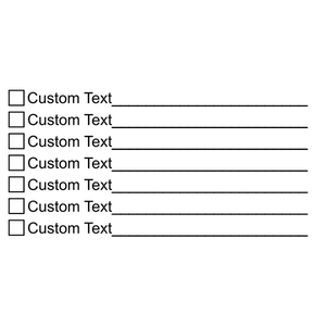 7 Line Box Form Custom Rubber Stamp 