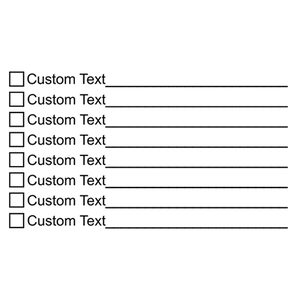 8 Line Box Form Custom Rubber Stamp