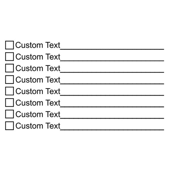 8 Line Box Form Custom Rubber Stamp