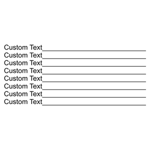 8 Line Form Custom Rubber Stamp