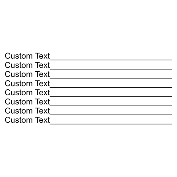 8 Line Form Custom Rubber Stamp