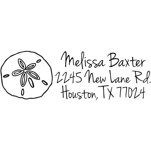 Baxter Sand Dollar Address Stamp