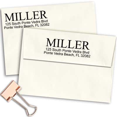 Large Last Name Address Stamp - alternate view