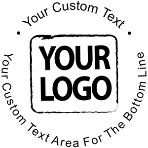 Custom Rubber Stamp - Simple Round with Logo Design