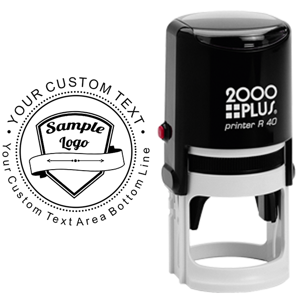 Custom Rubber Logo Stamp - Double Lines Body and Design