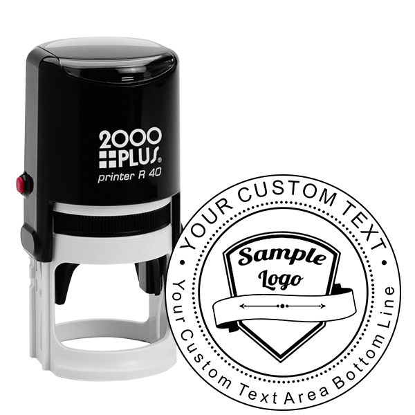 Custom Rubber Double Lines Logo Stamp