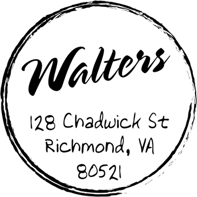 Round Walters Address Stamp