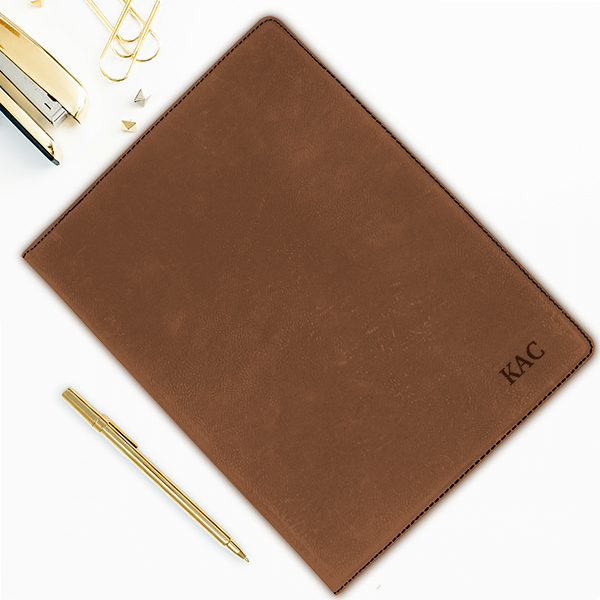 Custom Initials Leatherette Folio