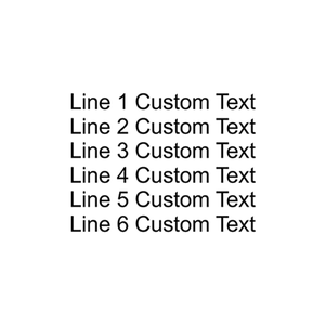 6 Line Custom Rubber Stamp Imprint Example