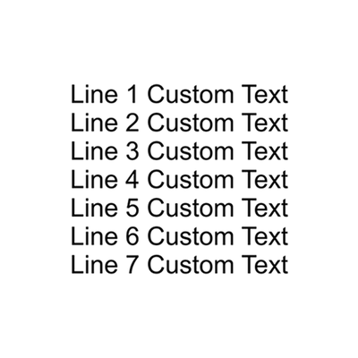 7 Line Custom Rubber Stamp Imprint Example
