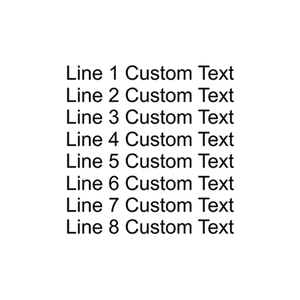 8 Line Custom Rubber Stamp Imprint Example