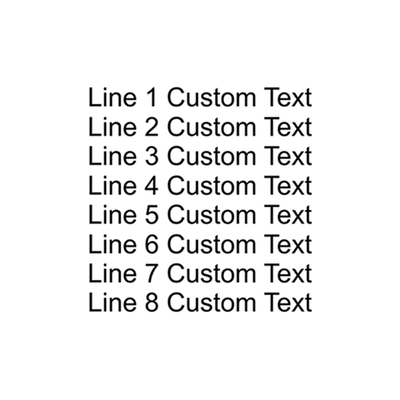 8 Line Custom Rubber Stamp - alternate view