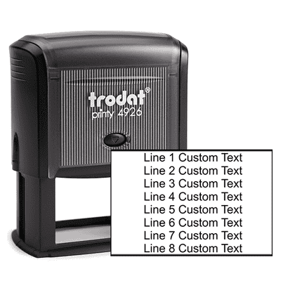 8 Line Custom Rubber Stamp