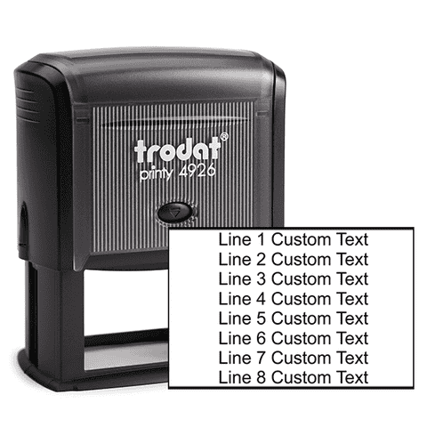 8 Line Custom Rubber Stamp
