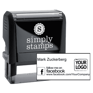 Follow Me on Facebook Logo Stamp