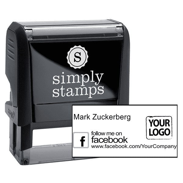 Follow Me on Facebook Logo Stamp