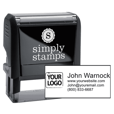 Custom Text Self-Inking Logo Stamp