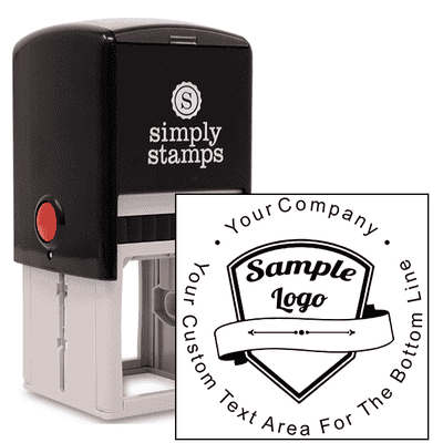 Custom Rubber Stamp - Round with Your Logo