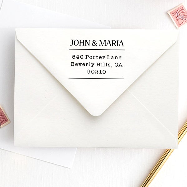 Sleek Type Address Stamp