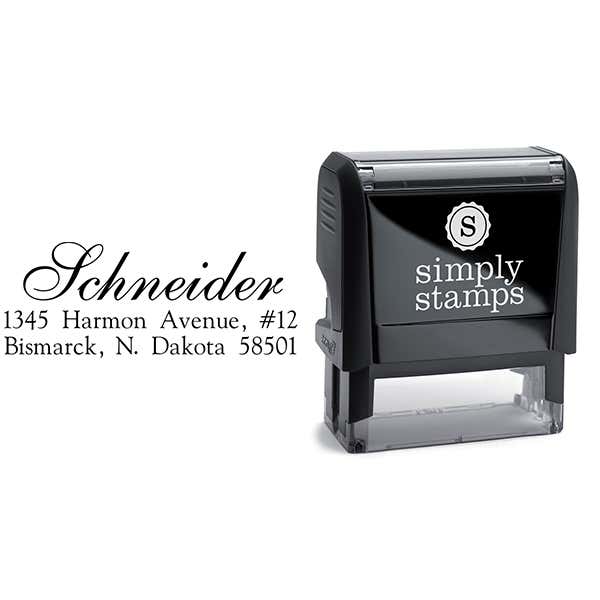 Schneider Script Address Stamp & stamp model body