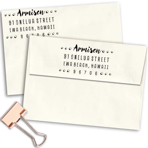 Armisen Halftone Custom Address Stamp