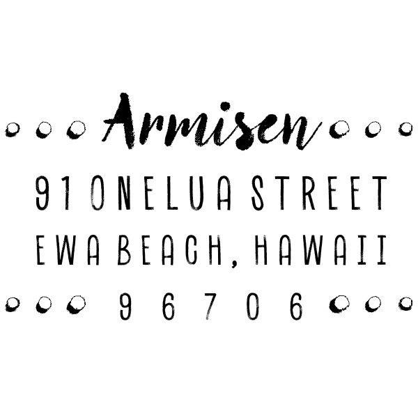 Armisen Halftone Custom Address Stamp