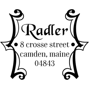 Radler Framed Address Stamp design