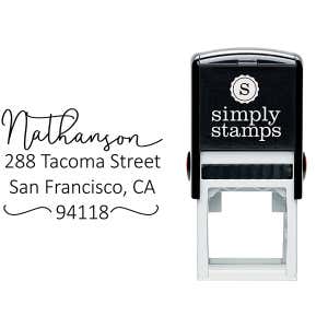 Nathanson Swash Address Stamp & stamp model body