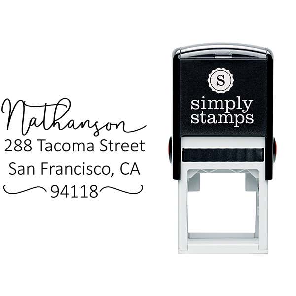 Nathanson Swash Address Stamp & stamp model body