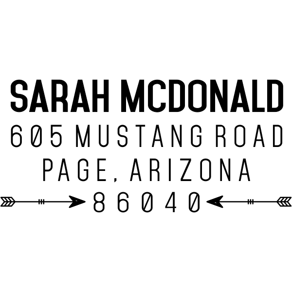 Southwestern Arrows Address Stamp