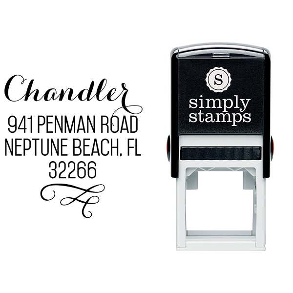 Chandler Swash Address Stamp & stamp model body