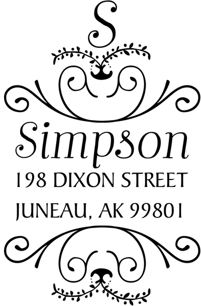 Ornamental Address Stamp