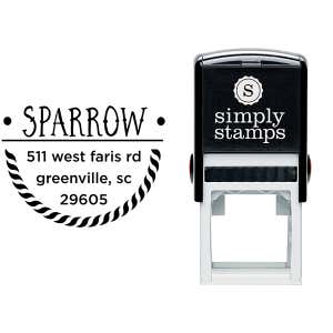 Sparrow Nautical Address Stamp & stamp model body