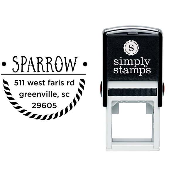 Sparrow Nautical Address Stamp & stamp model body
