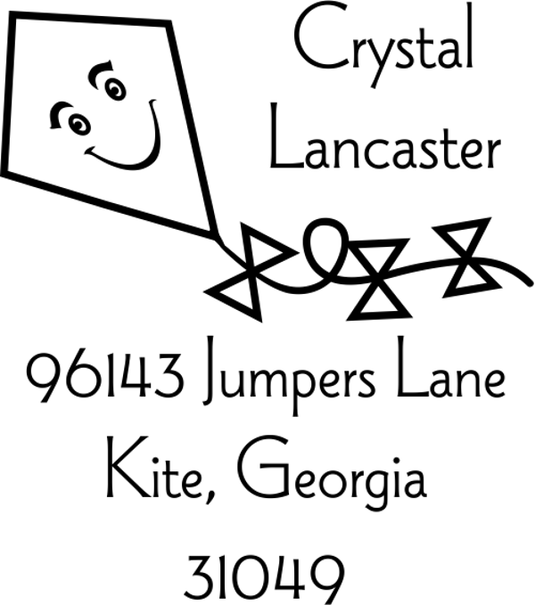 Happy Flying Kite Address Stamp