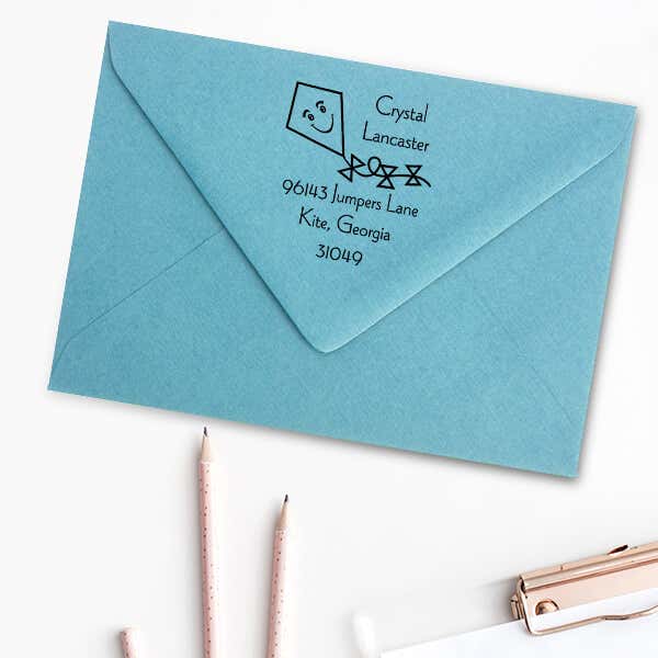 Happy Flying Kite Address Stamped envelope