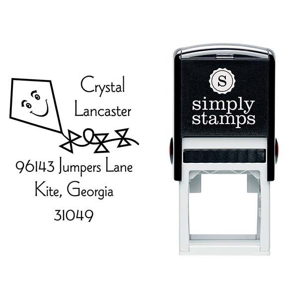 Happy Flying Kite Address Stamp & stamp model body
