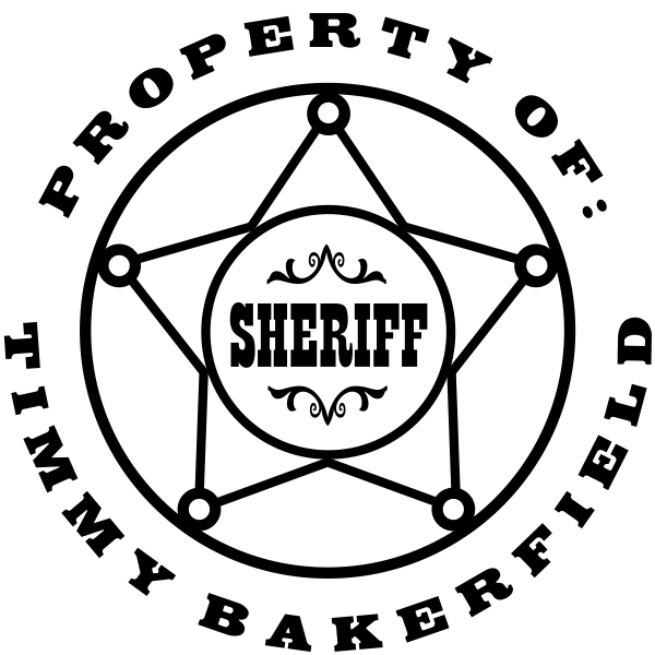 Sheriff Badge Rubber Stamp
