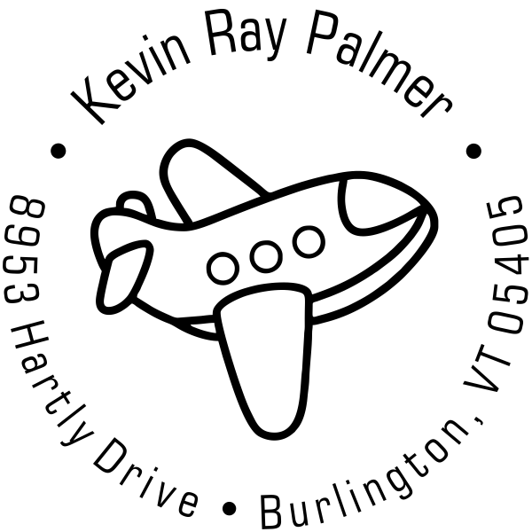 Toy Plane Return Address Stamp