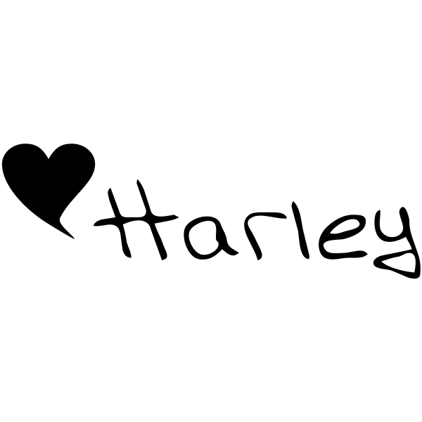Heart Name Rubber Stamp