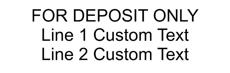 3 Line Deposit Only Stamp