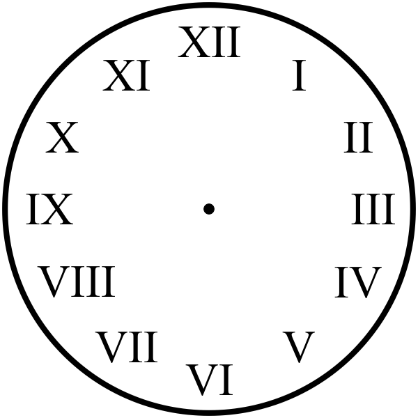 Time Due Roman Numeral Clock Teacher Stamp