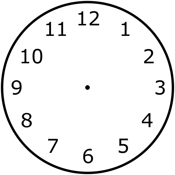Time Due Standard Clock Teacher Stamp