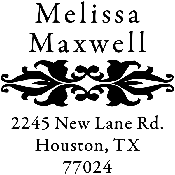 Floral Decor Round Stamp