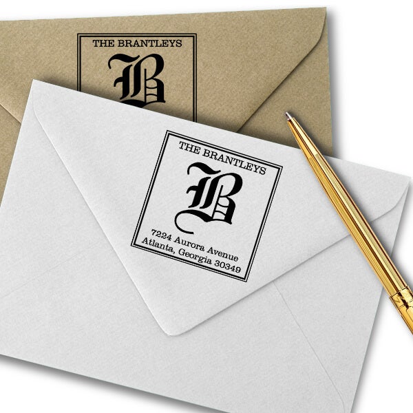 Square Letter Address Stamp
