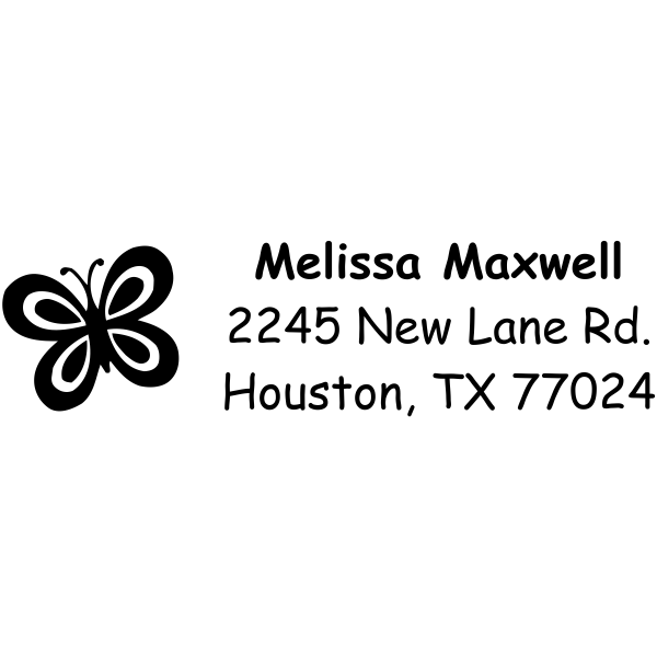 Butterfly Address Stamp